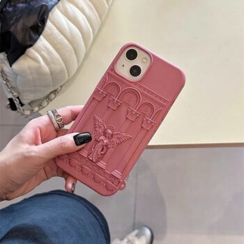 Toile De Jouy Iphone 15 Pro Max Cover Pink